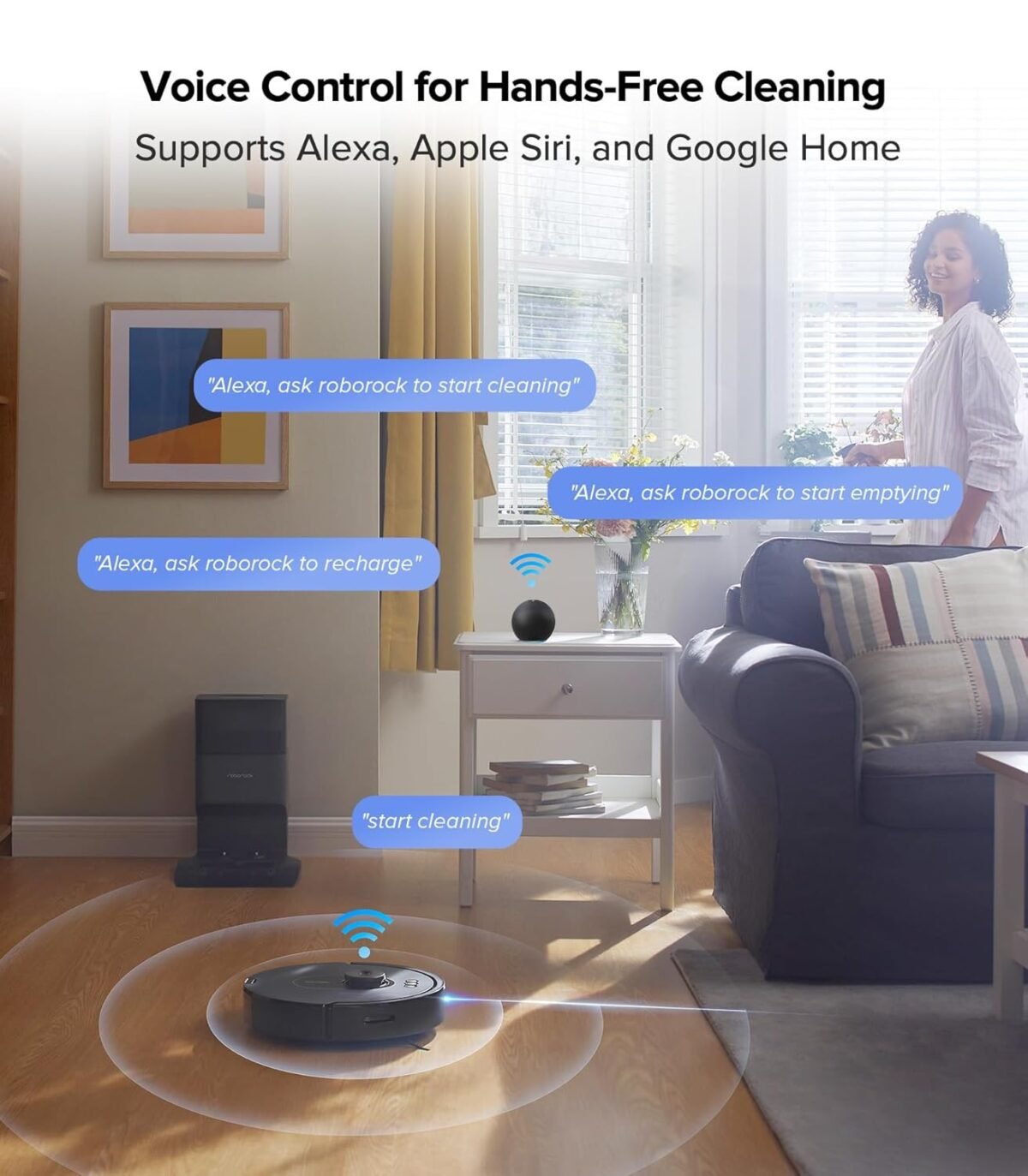 roborock Q5 Max+ Robot Vacuum with Self-Empty Dock, Upgraded from Q5+, 5500 Pa Suction, DuoRoller Brush, Hands-Free Cleaning for up to 7 Weeks, PreciSense LiDAR Navigation, App & Voice Control - Image 9