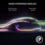 Razer Basilisk V3 Pro Customizable Wireless Gaming Mouse: Fast Optical Switches Gen-3 - HyperScroll Tilt Wheel - Chroma RGB - 11 Programmable Buttons - Focus Pro 30K Optical Sensor - White - Image 4