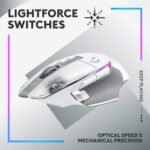 Logitech G502 X Plus Wireless Gaming Mouse - LIGHTSPEED Optical, LIGHTFORCE Switches, LIGHTSYNC RGB, HERO 25K Sensor for PC/Mac - White - Image 3