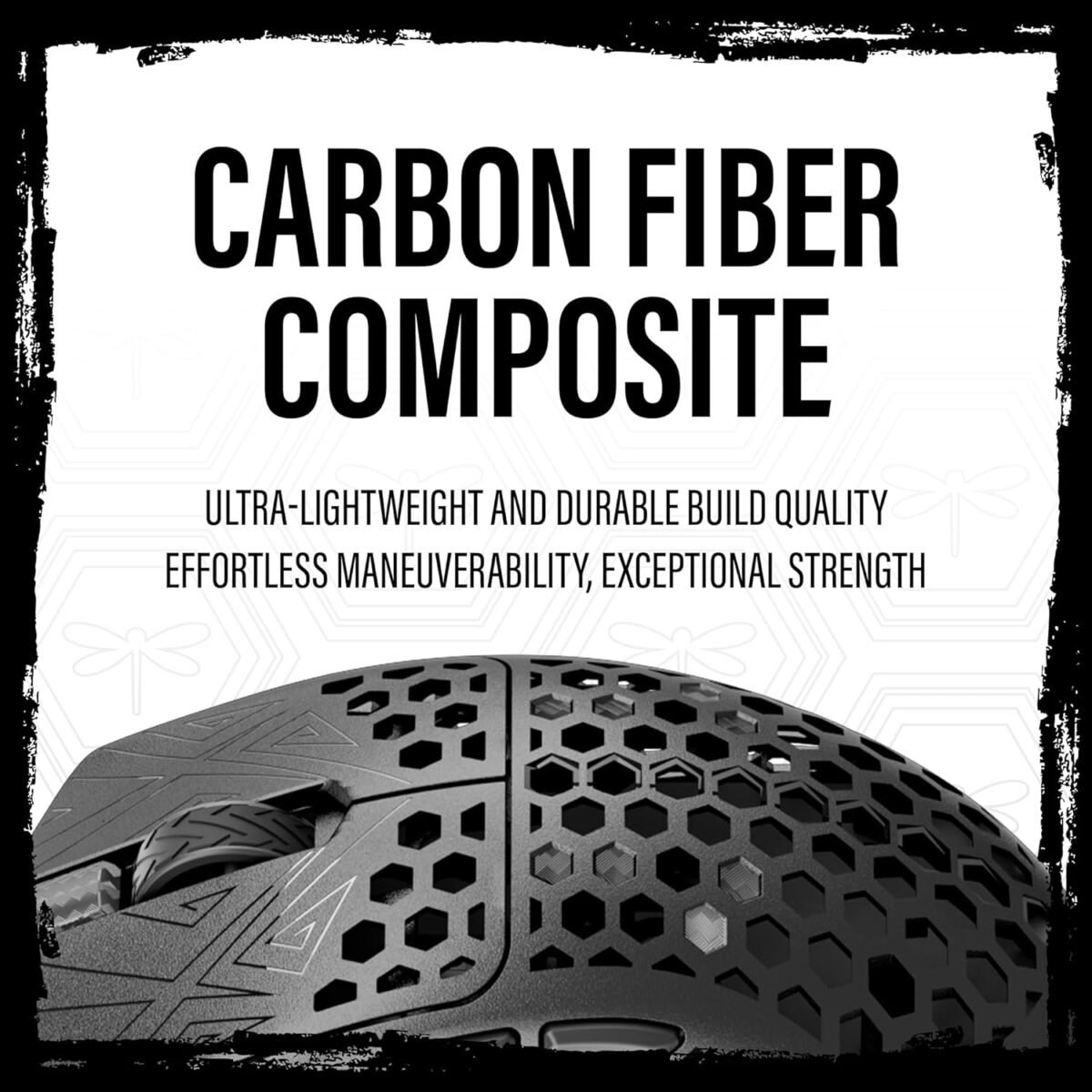 Arbiter Akitsu 8K Carbon Fiber Composite Gaming Mouse - Ultra-Light 38g, Wireless, 26k DPI, USB-C Fast Charging, 60Hr Battery Life, 8k Polling Rate, PIXART 3395 Sensor, LCD Display - Image 3