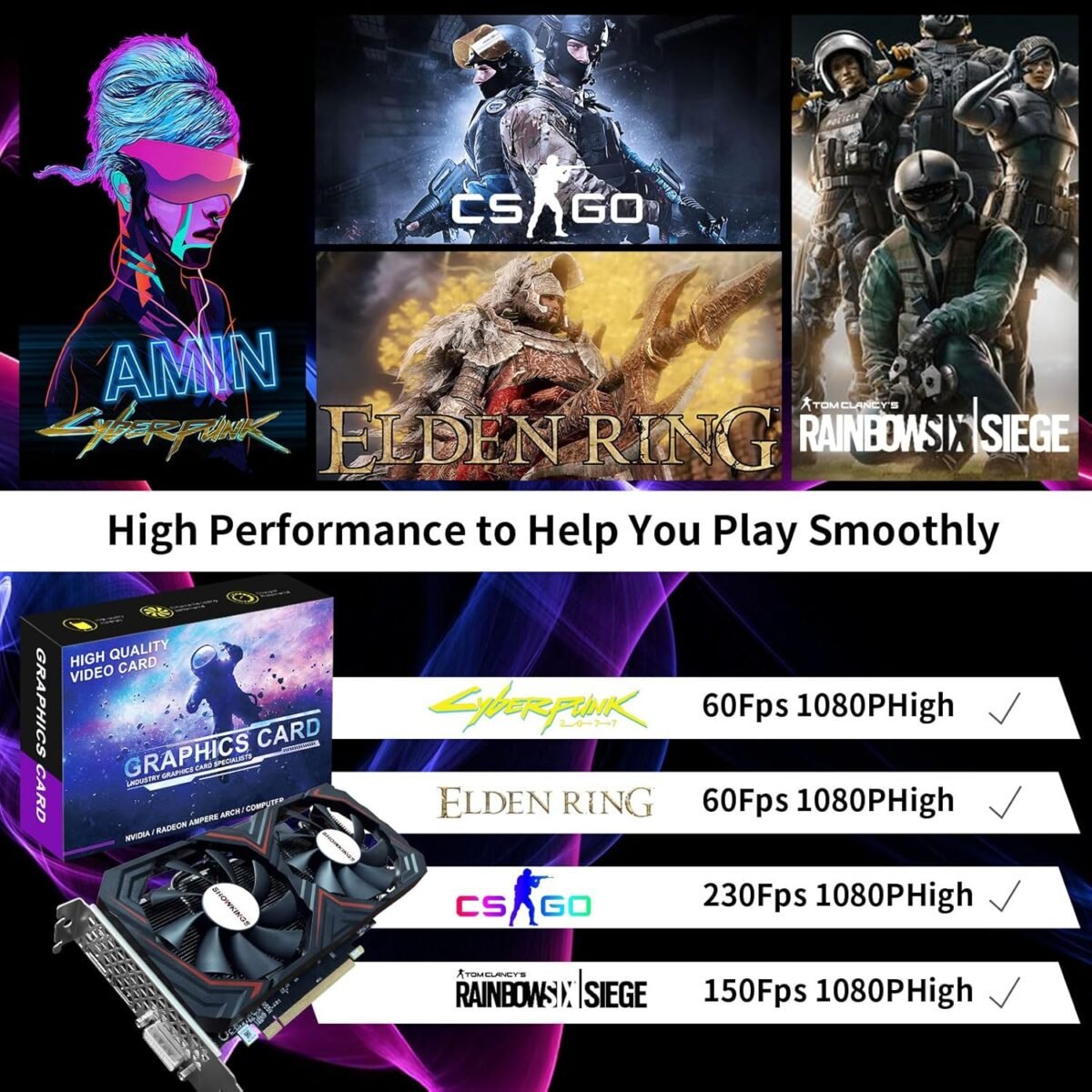 Radeon RX 580 8GB Graphics Card, 256Bit 2048SP GDDR5 AMD Video Card for Pc Gaming, DP HDMI DVI-Output, PCI Express 3.0 with Dual Fan for Office and Gaming - Image 4