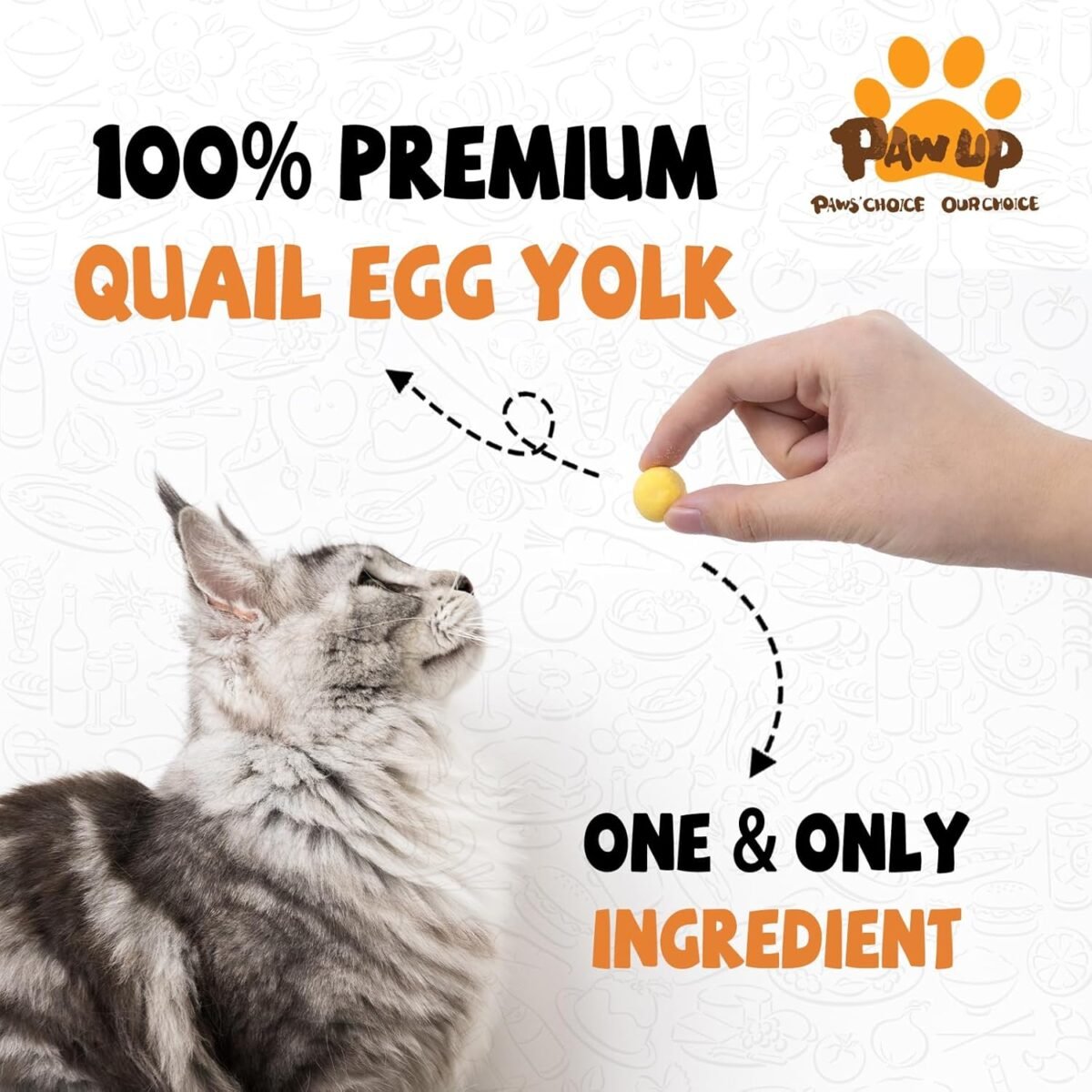 Freeze Dried Quail Egg Yolk Pet Treats, Freeze-Dried Pet Food for Dogs, Cats, Pure Fresh Ingredient, 4.2 oz, Rawhide Free, Gluten&Grain Free - Image 3