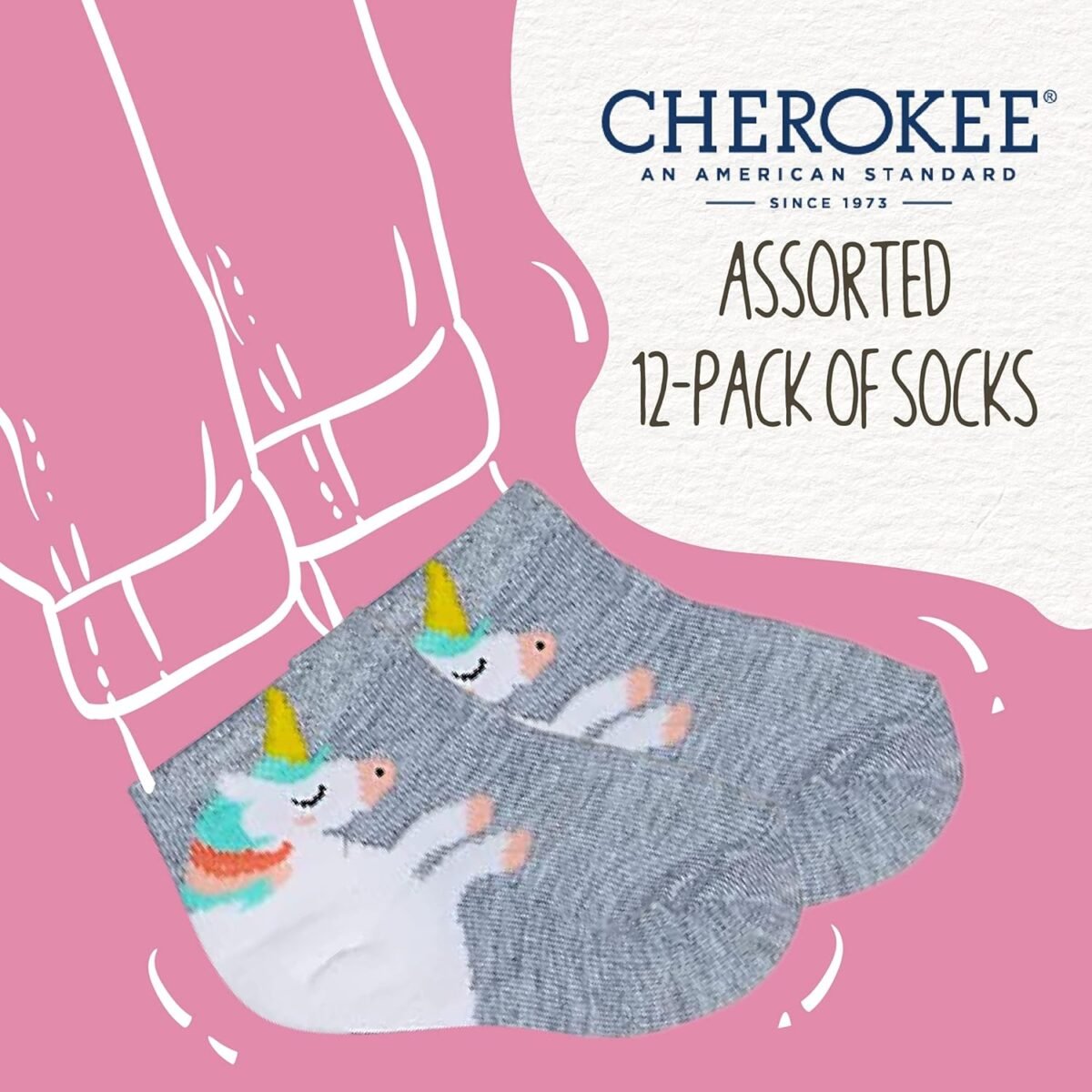 Cherokee Baby Girls' 12 Pack Shorty Ankle Socks - Image 3