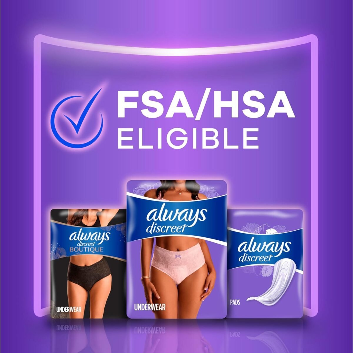 Always Discreet Adult Incontinence Underwear for Women and Postpartum Underwear, Small/Medium, Up to 100% Bladder Leak Protection, 32 Count - Image 8