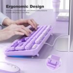 Large Print Keyboard, USB Wired Computer Keyboard, Full Size Keyboard with Number Pad for PC Laptop Desktop Windows 7 8 10 11 (Purple Colorful) - Image 5