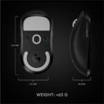Logitech G PRO X SUPERLIGHT Wireless Gaming Mouse, Ultra-Lightweight, HERO 25K Sensor, 25,600 DPI, 5 Programmable Buttons, Long Battery Life, Compatible with PC / Mac - Black - Image 7