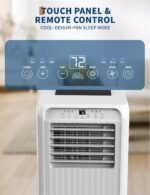 8,000 BTUs Portable Air Conditioner, 3-In-1 Quiet Room AC, High Efficiency, Portable AC Unit With Fast Cooling/Energy Saving/Remote Control 24H Timer, Cools Up to 350 Sq. Ft. - Image 4