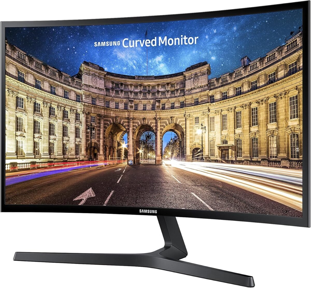 SAMSUNG 27" CF39 Series FHD 1080p Curved Computer Monitor, Ultra Slim Design, AMD FreeSync, 4ms response, HDMI, DisplayPort, VESA Compatible, Wide Viewing Angle, LC27F398FWNXZA, Black - Image 3