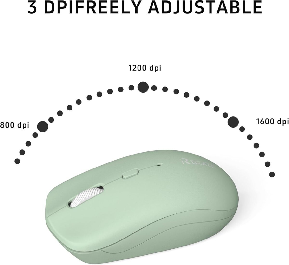 Wireless Keyboard and Mouse Combo, Full-Sized Wireless Keyboard and Adjustable DPI Mouse, 2.4GHz USB Receiver, Keyboard and Mouse for PC, Windows, MAC, Desktop, Laptop (Avocado Green) - Image 7