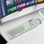 Wireless Keyboard and Mouse Combo, Full-Sized Wireless Keyboard and Adjustable DPI Mouse, 2.4GHz USB Receiver, Keyboard and Mouse for PC, Windows, MAC, Desktop, Laptop (Avocado Green) - Image 6