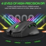 Wireless Gaming Mouse, 10 Buttons, 19K DPI Adjustable, Bluetooth 2.4GHz Dual Mode, Lightweight Design with RGB Breathing Light - Quiet Click for Gaming & Office, Multi-Platform Compatible - Image 4