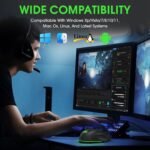Wireless Gaming Mouse, 10 Buttons, 19K DPI Adjustable, Bluetooth 2.4GHz Dual Mode, Lightweight Design with RGB Breathing Light - Quiet Click for Gaming & Office, Multi-Platform Compatible - Image 6