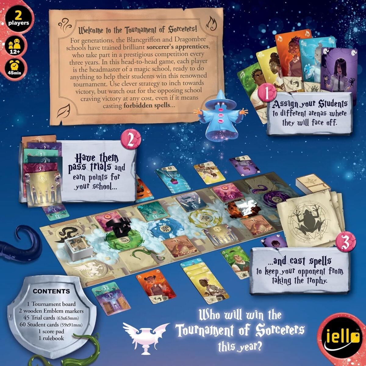 IELLO: Clash of Magic Schools - Set Collection Fantasy Card Game, Hand Management Game of Combo & Strong Confrontation, Ages 12+, 2 Players, 45 Min - Image 3