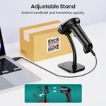 Barcode Scanner with Stand, USB Wired Inventory 2D 1D QR Code Scanner for Computer POS MAC with Automatic Screen Scanning, Handheld CMOS Image Bar Code Reader for Warehouse Library Supermarket - Image 5