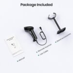 Barcode Scanner with Stand, USB Wired Inventory 2D 1D QR Code Scanner for Computer POS MAC with Automatic Screen Scanning, Handheld CMOS Image Bar Code Reader for Warehouse Library Supermarket - Image 7