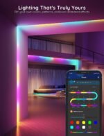 Govee RGBIC Alexa LED Strip Light 32.8ft, Smart WiFi LED Lights Work with Alexa and Google Assistant, Segmented DIY, Music Sync, Color Changing LED Strip Lights for Room, Kitchen, Desk, Holiday - Image 3