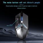 ONE-UP Wired Gaming Mouse - Silent Design, Three DPI Levels, RGB Backlighting, 6 Buttons, Ergonomic Design, for Windows/Mac/Laptops, Black - Image 5