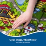 Booooom Jackson Car Rug Kids Car Carpet Playmat Rug 60"x32",Train Rug,Car Mat for Kids Toy Cars,City Kids Rug Play Mat,Non Slip Kids Rug for Playroom Bedroom Boys,Children Play Area Rug Cars,Road Rug - Image 5