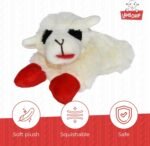 Multipet Lamb Chop Dog Plush Toy - Squeaky Toy for All Dogs - Extra Soft Plush - Stuffed Animal Dog Toy for Cuddling & Playing - Cute Pet Toy (6", Cream) - Image 4