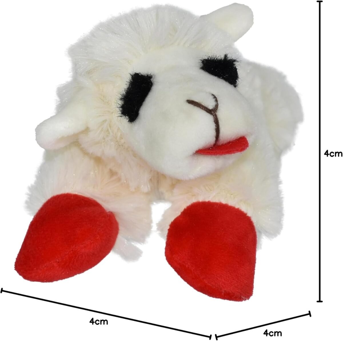 Multipet Lamb Chop Dog Plush Toy - Squeaky Toy for All Dogs - Extra Soft Plush - Stuffed Animal Dog Toy for Cuddling & Playing - Cute Pet Toy (6", Cream) - Image 11