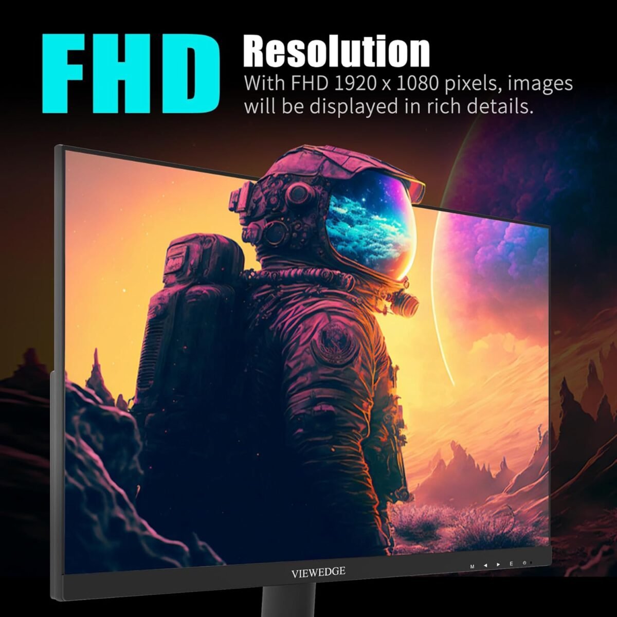 24 Inch Gaming Monitor with 180Hz, VA 1ms, FHD 1080p and HDR 10 PC Computer Monitor with 100% sRGB, Bluelight Filter, 2 HDMI & 1 DP Port, Support Freesync and Wall Mounted - Image 4