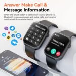 Hwagol Smart Watch (Answer/Make Call) 1.85inch Fitness Tracker, DIY Dials/Pedometer/Calories/Multiple Sport Modes/Voice Assistant, Smart Watches for Men Women Android iOS Phones - Image 3