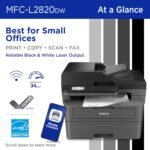 Brother MFC-L2820DW Wireless Compact Monochrome All-in-One Laser Printer with Copy, Scan and Fax, Duplex, Black & White | Includes Refresh Subscription Trial(1), Works with Alexa - Image 3