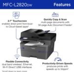 Brother MFC-L2820DW Wireless Compact Monochrome All-in-One Laser Printer with Copy, Scan and Fax, Duplex, Black & White | Includes Refresh Subscription Trial(1), Works with Alexa - Image 4