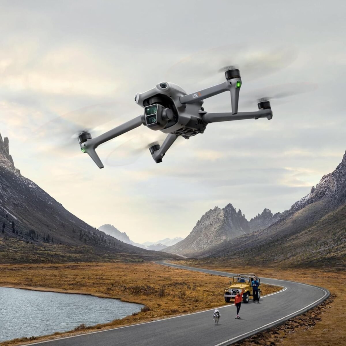 DJI Air 3 (DJI RC-N2), Drone with Medium Tele & Wide-Angle Dual Primary Cameras, 46-Min Max Flight Time, Omnidirectional Obstacle Sensing, 48MP Photos, 4K/60fps HDR, Compliance with FAA Remote ID - Image 7