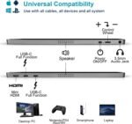 KYY Portable Monitor 15.6inch 1080P FHD USB-C, HDMI Computer Display HDR IPS Gaming Monitor w/Premium Smart Cover & Screen Protector, Speakers, for Laptop PC MAC Phone PS4 Xbox Switch - Image 6