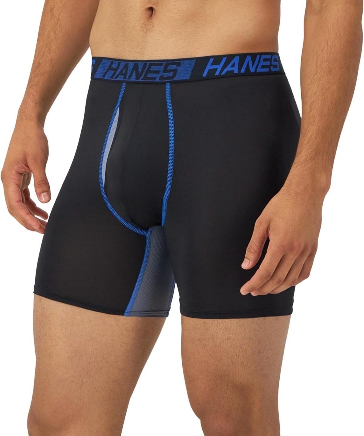 Hanes Men’s Total Support Pouch Boxer Briefs, X-Temp Cooling, Moisture-Wicking Underwear, Regular, Long-leg and Trunk, 3-Pack - Image 7