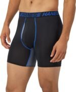 Hanes Men’s Total Support Pouch Boxer Briefs, X-Temp Cooling, Moisture-Wicking Underwear, Regular, Long-leg and Trunk, 3-Pack - Image 7