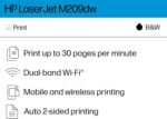 HP LaserJet M209dw Wireless Printer, Print, Fast speeds, Easy setup, Mobile printing, Best for small teams, Instant Ink eligible - Image 3