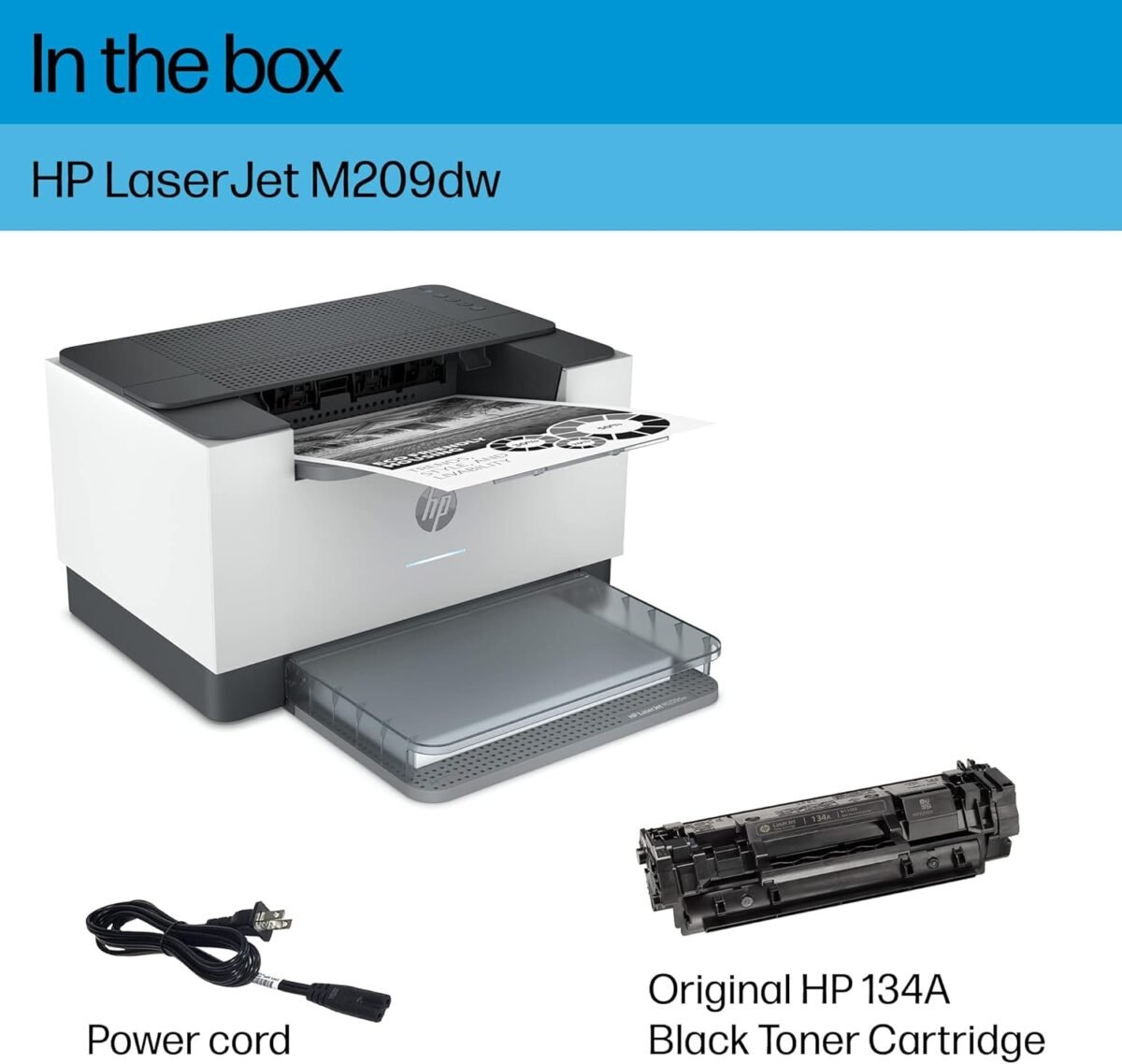 HP LaserJet M209dw Wireless Printer, Print, Fast speeds, Easy setup, Mobile printing, Best for small teams, Instant Ink eligible - Image 6