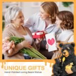 GIGALUMI Solar Garden Statues Loving Bear Figurine Lights for Outside, Yard Decorations Outdoor, Garden Decor Unique Birthday Housewarming Gifts for Mom, Women, Black - Image 9