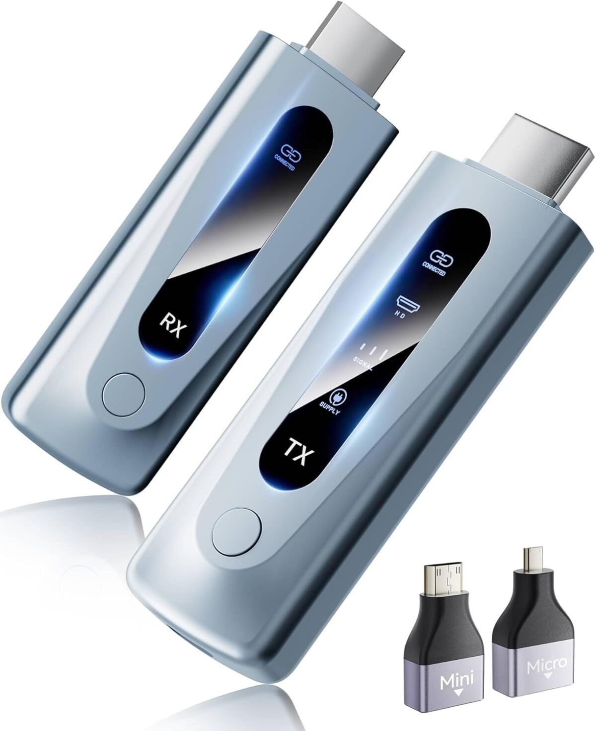 2025 Upgraded Wireless HDMI Transmitter and Receiver 328FT/100M, Plug & Play Portable 5G+2.4G Wireless HDMI Extender Kit for 4K Decode Input 1080P Output, for Audio to Monitor from Laptop/TV Box - Image 2