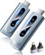 2025 Upgraded Wireless HDMI Transmitter and Receiver 328FT/100M, Plug & Play Portable 5G+2.4G Wireless HDMI Extender Kit for 4K Decode Input 1080P Output, for Audio to Monitor from Laptop/TV Box - Image 2