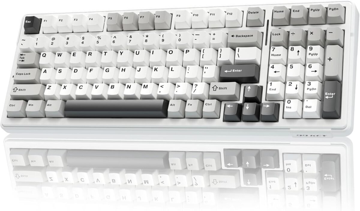 AULA F99 Wireless Mechanical Keyboard,Tri-Mode BT5.0/2.4GHz/USB-C Hot Swappable Custom Keyboard,Pre-lubed Linear Switches,RGB Backlit Computer Gaming Keyboards for PC/Tablet/PS/Xbox - Image 2