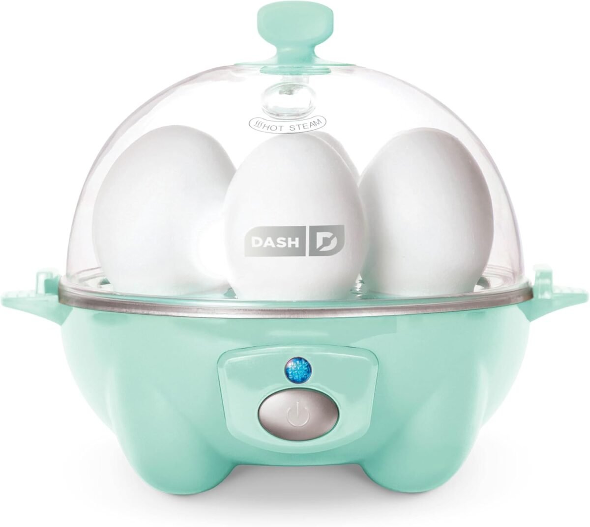 DASH Rapid Egg Cooker: 6 Egg Capacity Electric Egg Cooker for Hard Boiled Eggs, Poached Eggs, Scrambled Eggs, or Omelets with Auto Shut Off Feature - Aqua, 5.5 Inch (DEC005AQ) - Image 2