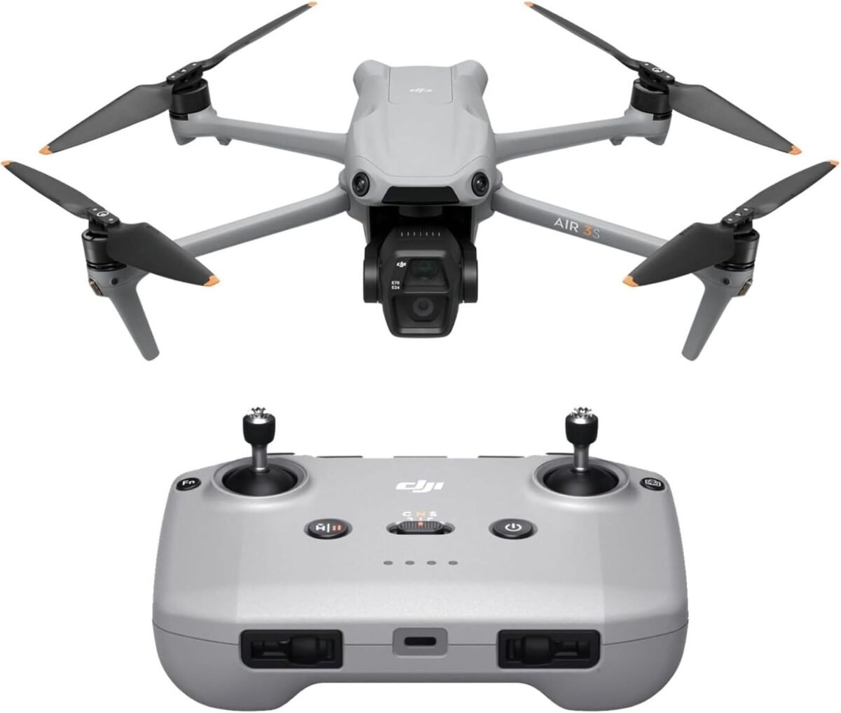 DJI Air 3S (RC-N3), Drone with Camera 4K, Dual-Camera Drone with 1" CMOS Wide-Angle Camera, 4K/60fps HDR Video & 14 Stops of Dynamic Range, 45-Min Max Flight Time, 20km Transmission Range - Image 2