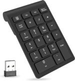 Foloda Wireless Number Pads, Numeric Keypad Numpad 22 Keys Portable 2.4 GHz Financial Accounting Number Keyboard Extensions 10 Key for Laptop, PC, Desktop, Surface Pro, Notebook - Image 2