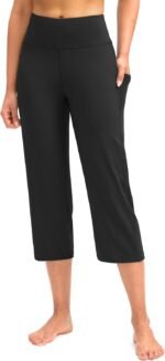 G Gradual Capri Pants for Women High Waist Workout Yoga Pants with Pockets Tummy Control Leggings Crop Straight - Image 2