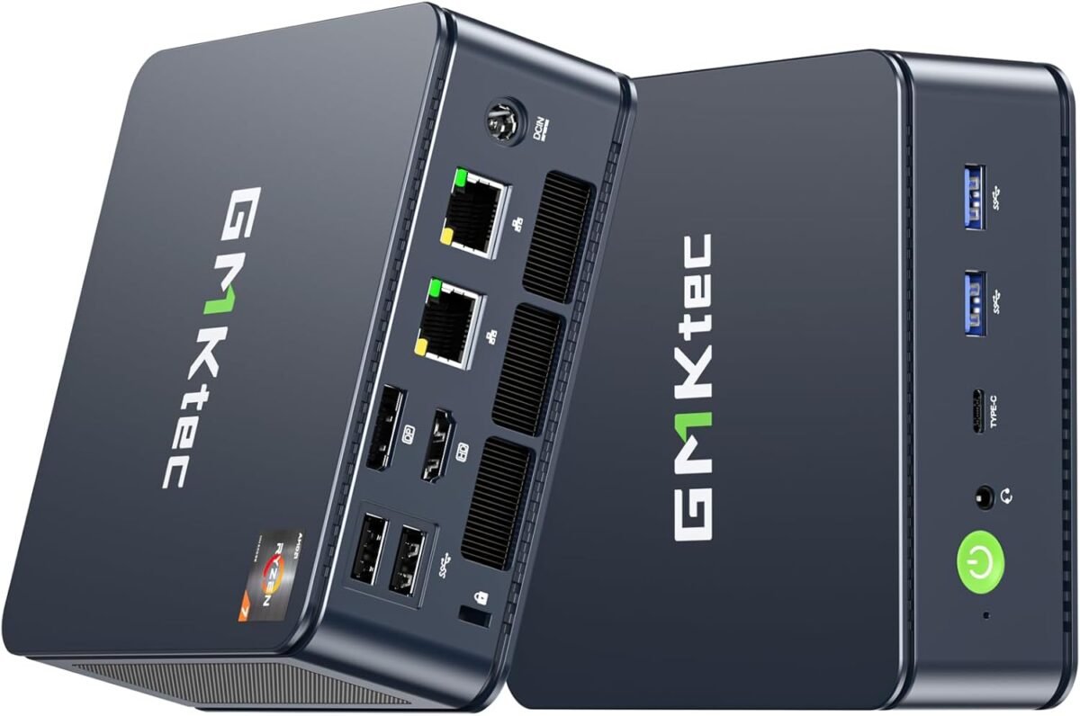 GMKtec M5 Plus Gaming Mini PC Ryzen 7 5825U (Upgraded 7430U/ 5700U), 32GB RAM 1TB SSD Dual NIC LAN 2.5GbE Desktop Computers Office Home, Triple 4K Display, WiFi 6E, USB3.2, USB-C, BT 5.2, DP, HDMI 2.0 - Image 2