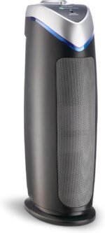 GermGuardian Air Purifier for Home with HEPA Pure Filter, for Wildfire Smoke, Pet Dander, Pollen, Odors, Large Rooms Up To 743 Sq. Ft., Removes 99.97% Pollutants, UV-C Light, 22", AC4825E, Gray - Image 2
