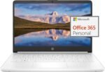 HP 14" Ultral Light Laptop for Students and Business, Intel Quad-Core, 8GB RAM, 192GB Storage(64GB eMMC+128GB Ghost Manta SD Card), 1 Year Office 365, USB C, Win 11 S - Image 2