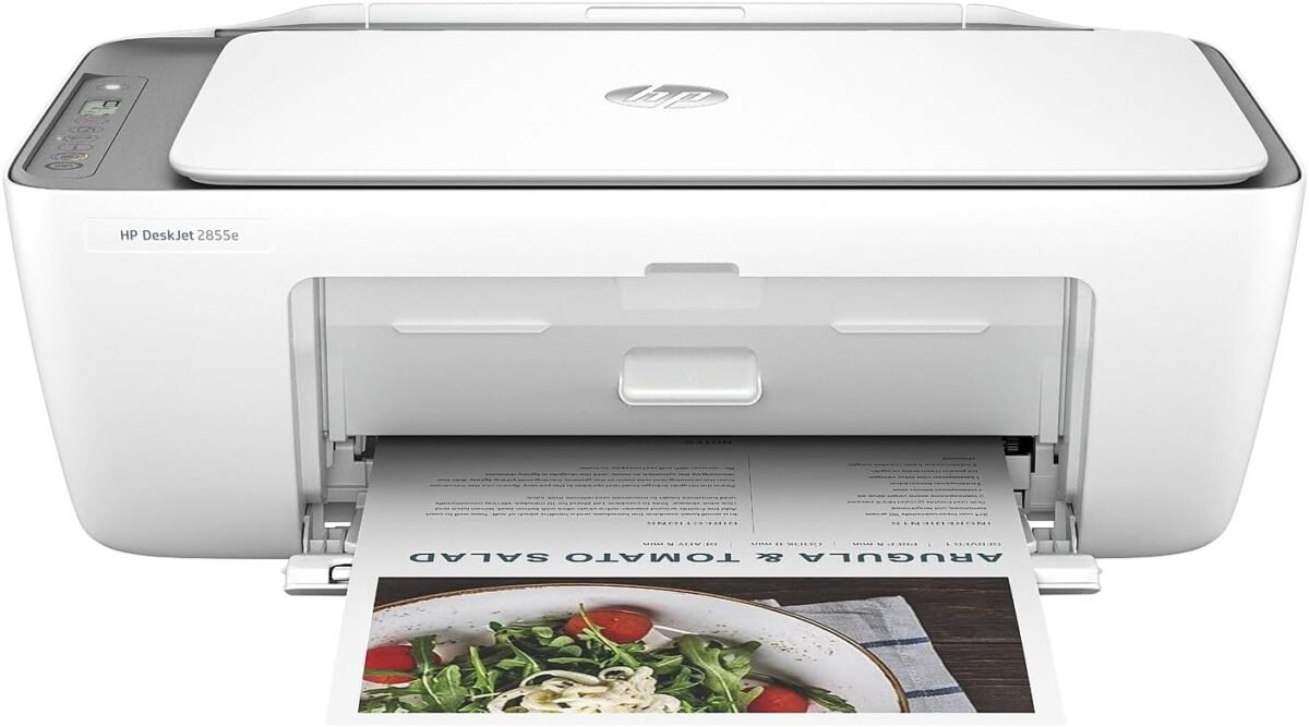 HP DeskJet 2855e Wireless All-in-One Color Inkjet Printer, Scanner, Copier, Best-for-home, 3 months of Instant Ink included, Single-band Wi-Fi connectivity (588S5A) - Image 2