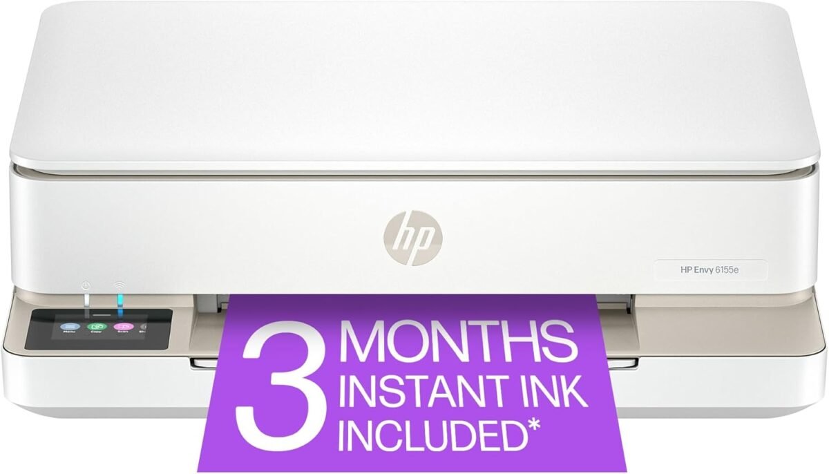 HP Envy 6155e Wireless All-in-One Color Inkjet Printer, Print, scan, Copy, Duplex Printing Best-for-Home, 3 month Instant Ink trial included (714L5A) - Image 2