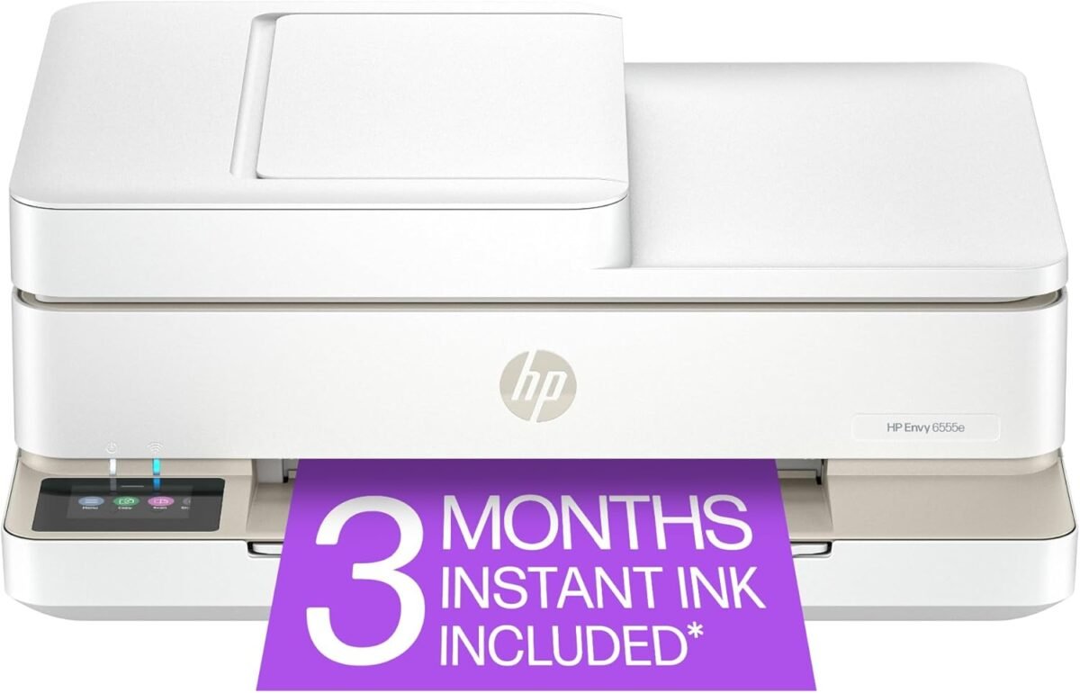 HP Envy 6555e Wireless All-in-One Color Inkjet Printer, Print, scan, Copy, Duplex Printing Best-for-Home, 3 month Instant Ink trial included (714N5A) - Image 2