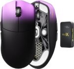 Lamzu Maya X Wireless Gaming Mouse, Ultra Lightweight 47g, Optical Switch, Maximum 30000 DPI, Symmetrical, MCU Nordic 52840, Dust-Proof Encoder, PAW3950 Sensor(Larger Maya) (Purple) - Image 2