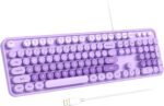 Large Print Keyboard, USB Wired Computer Keyboard, Full Size Keyboard with Number Pad for PC Laptop Desktop Windows 7 8 10 11 (Purple Colorful) - Image 2